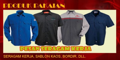 Seragam, sablon, Bordir, dll.